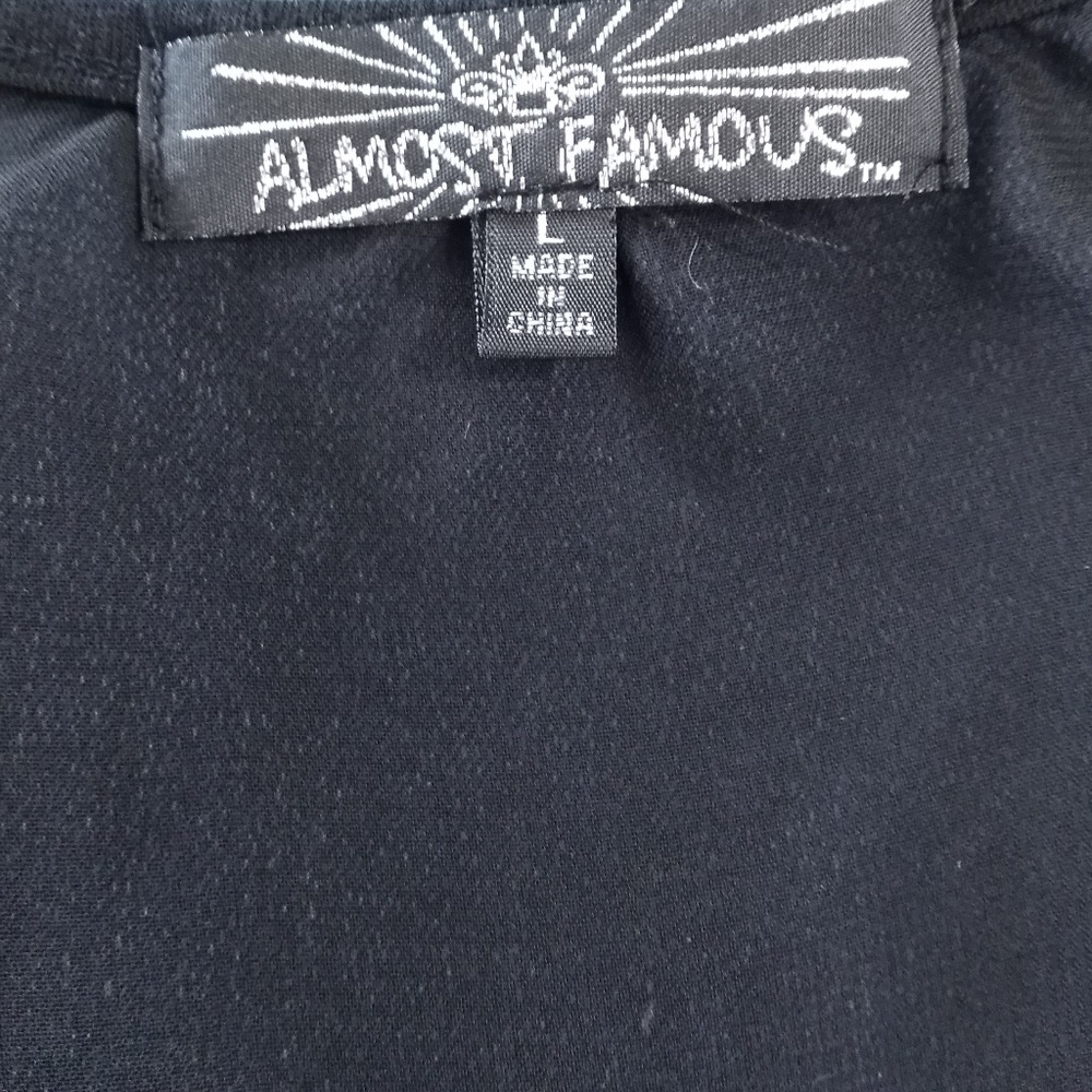 Almost Famous Sheer Sequin Tank Top Black Large - Picture 6 of 6